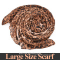 A867 75 * 180cm Fashionistas debe! Nueva bufanda 2015 de la mujer del verano del leopardo de la marca de fábrica del estilo de la manera, bufandas largas del mantón del voile del 100%